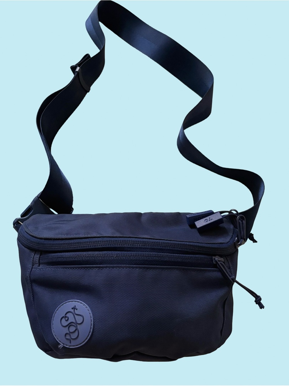 Baboon To The Moon Navy Blue Fanny Pack Travel Cross Body Belt Bag Nylon